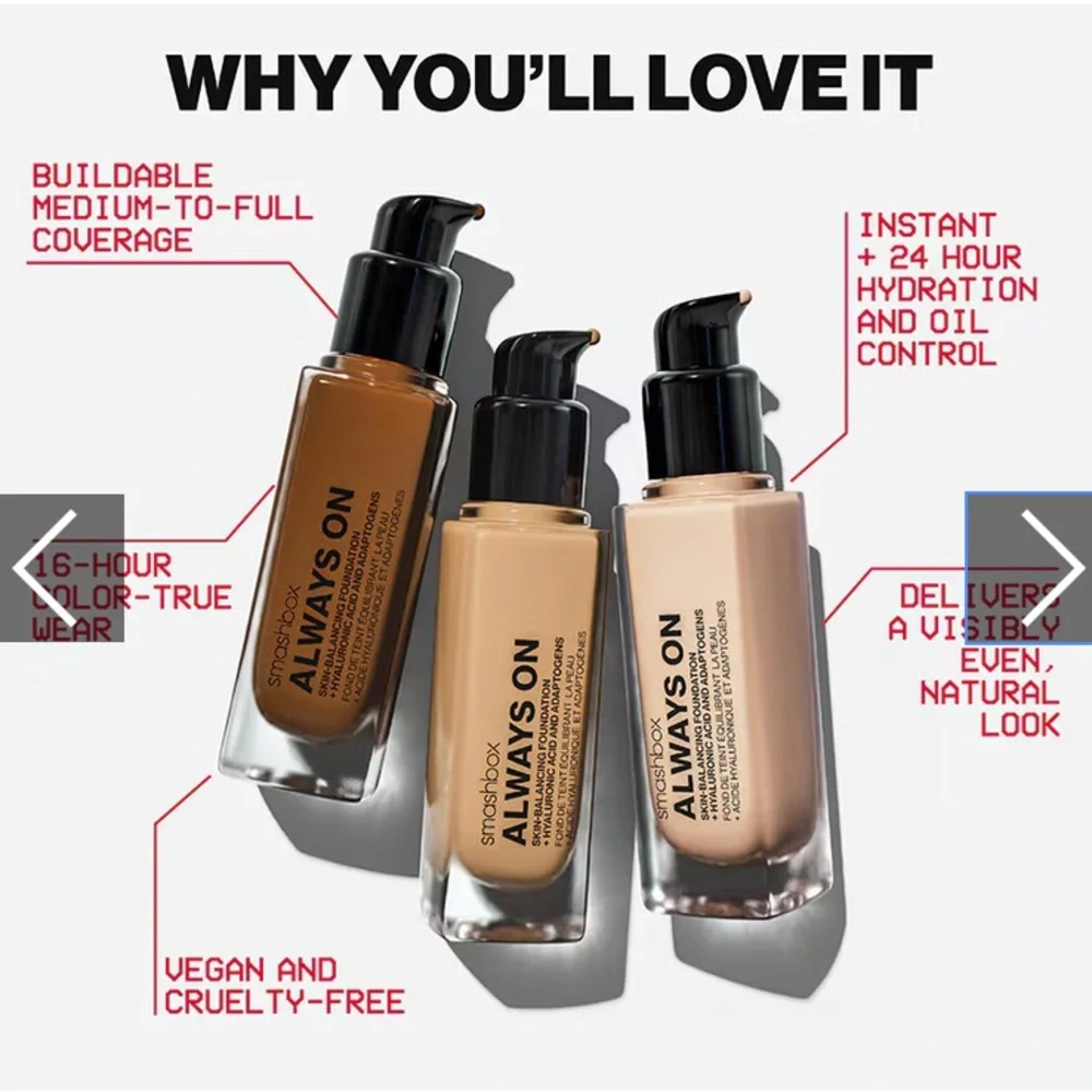 Smashbox Always On Liquid Foundation — T20-N